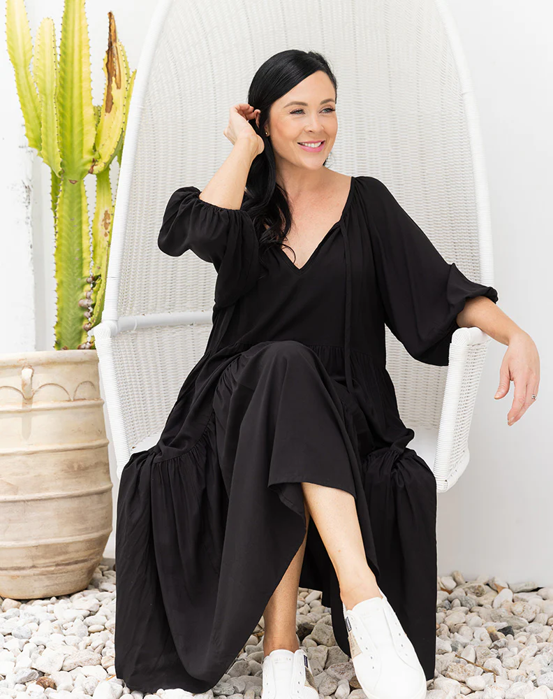 Jackson Midi Dress - Black - Image 3
