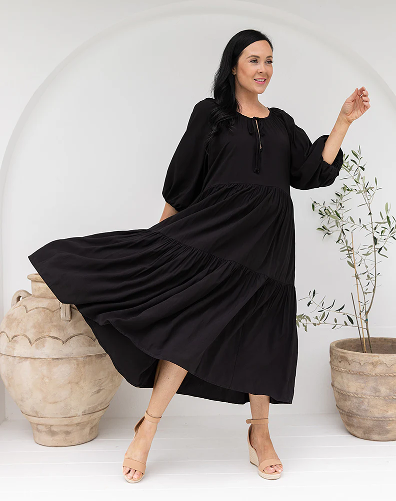 Jackson Midi Dress - Black - Image 4