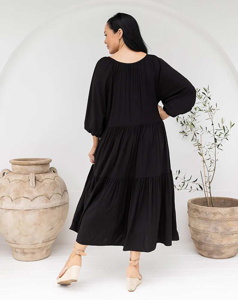 Jackson Midi Dress - Black - Image 6