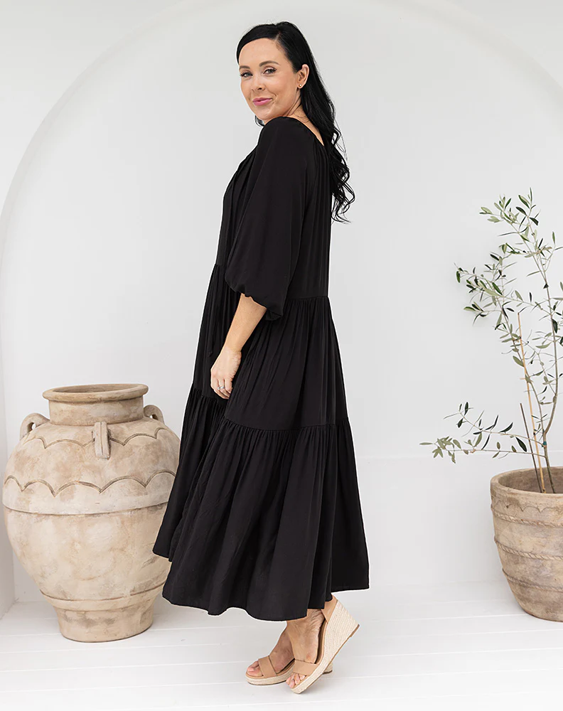 Jackson Midi Dress - Black - Image 7