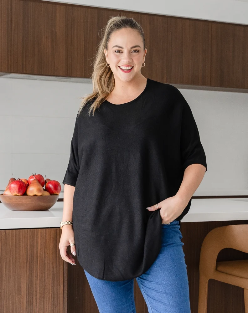 Batwing Knit - Black - Image 5