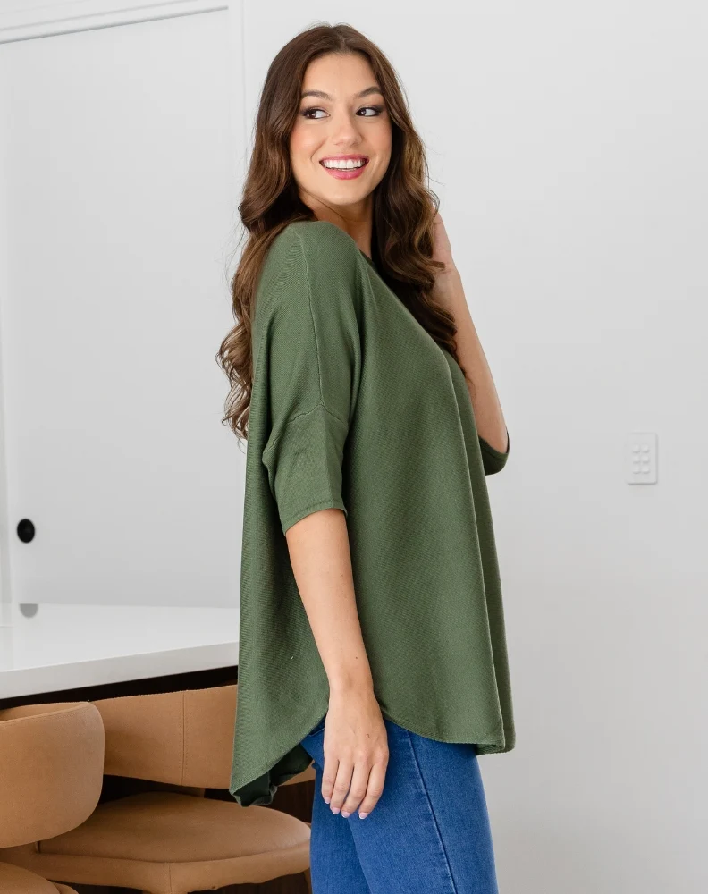 Batwing Knit - Khaki - Image 6