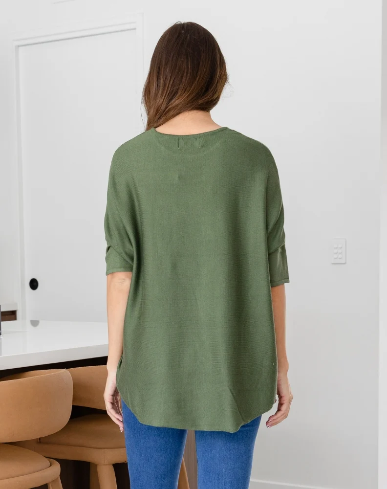 Batwing Knit - Khaki - Image 7