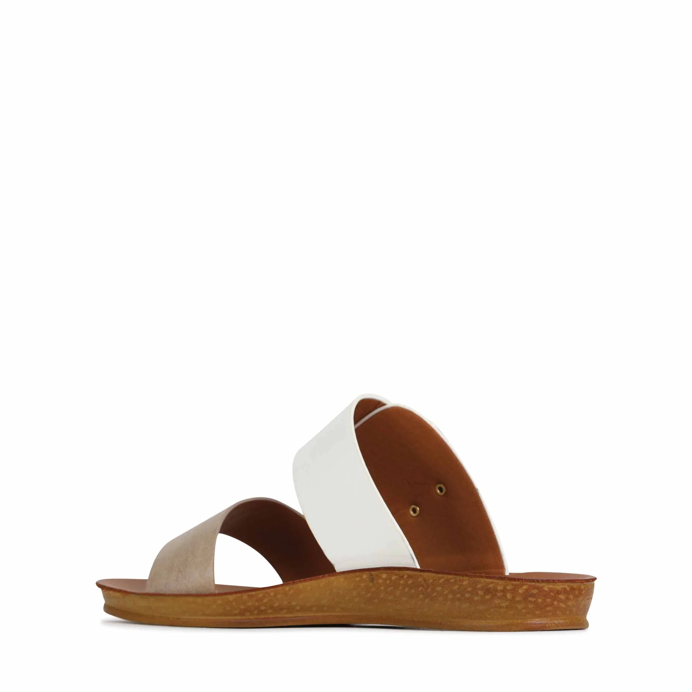 Doti Slip-on Sandals - Taupe/White - Image 6