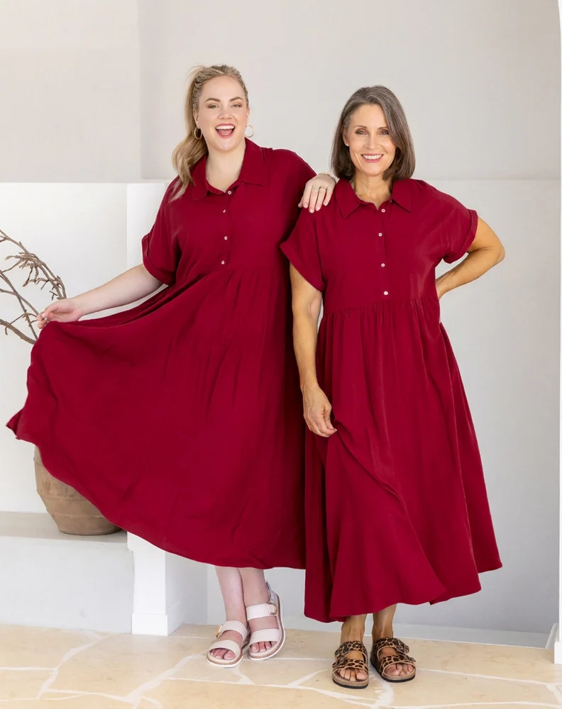 Elsie Dress - Cherry - Image 3