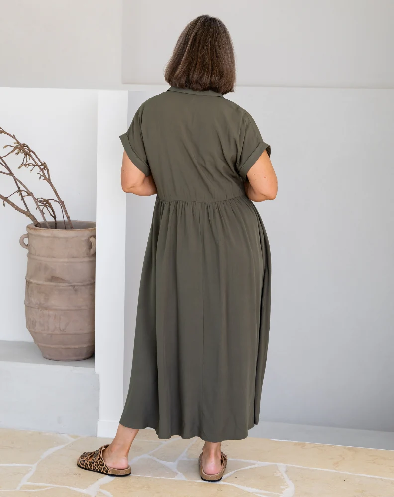 Elsie Dress - Khaki - Image 10