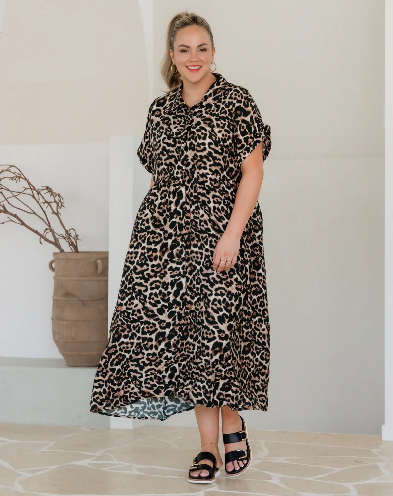 Elsie Dress - Leopard - Image 8