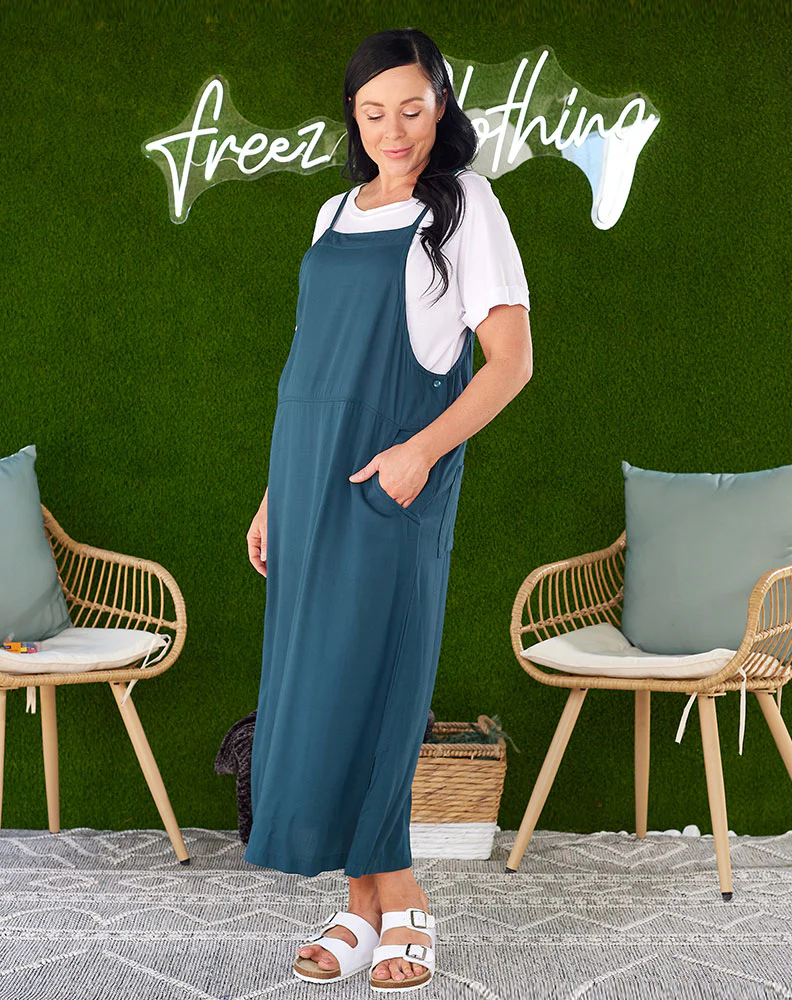 Apron Dress -Teal - Image 4