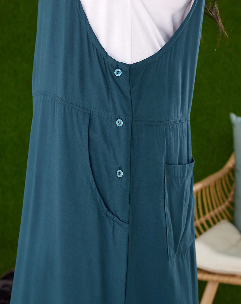 Apron Dress -Teal - Image 5
