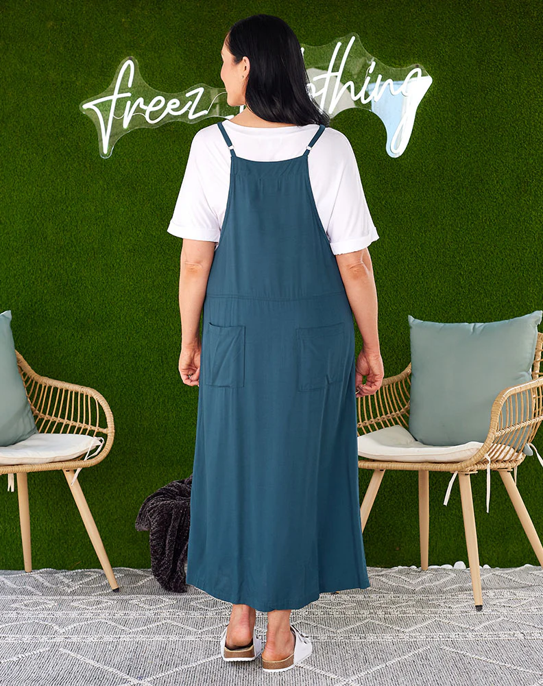 Apron Dress -Teal - Image 6