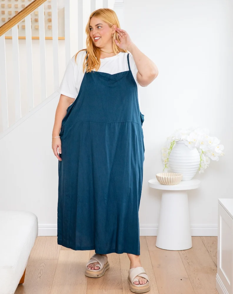 Apron Dress -Teal - Image 8