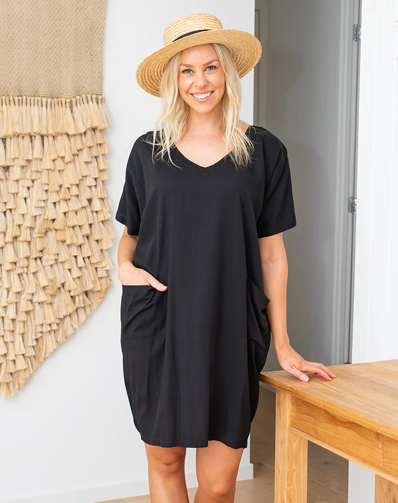 Pocket Dress -Black - Image 5
