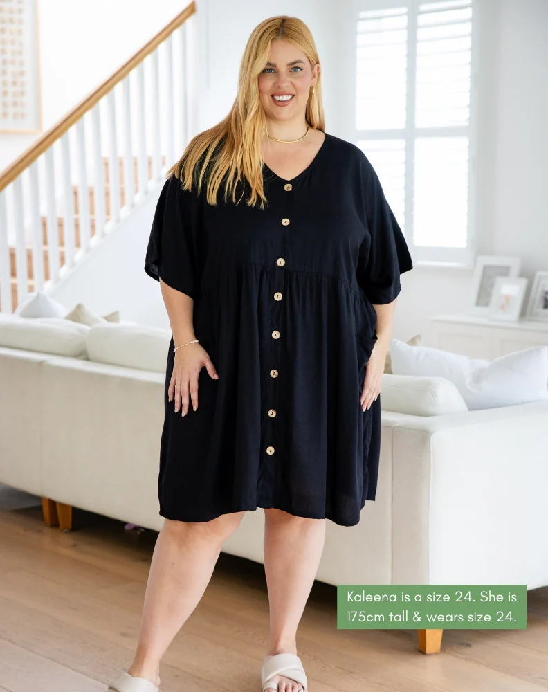 Pocket BabyDoll Dress - Black - Image 3
