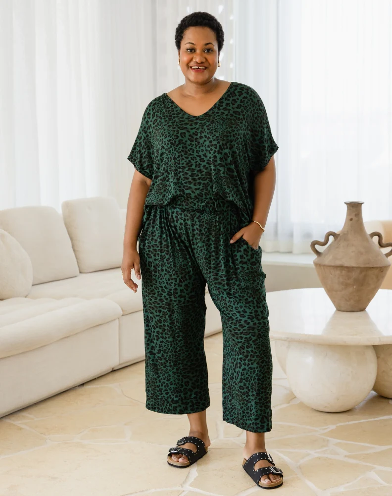 Sammie Pants - Green Leopard - Image 5