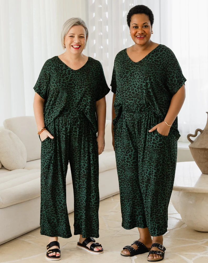 Sammie Pants - Green Leopard - Image 6