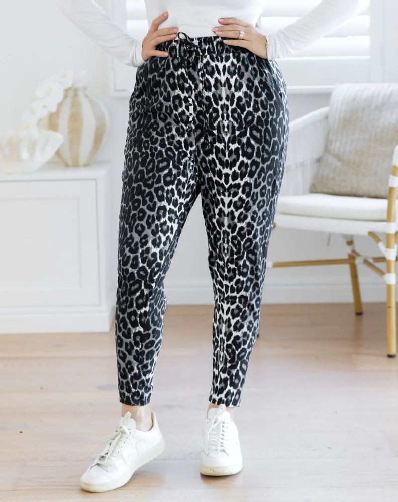 Slouch Pant - Black/White Animal - Image 11