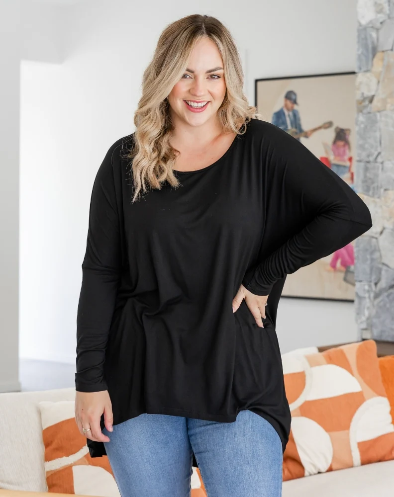 Slouch Tee -Black - Image 3