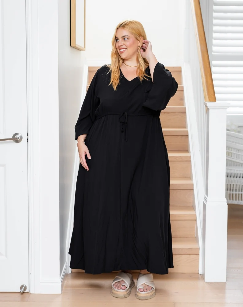 Zoe Dress With Pockets - Black - Image 11