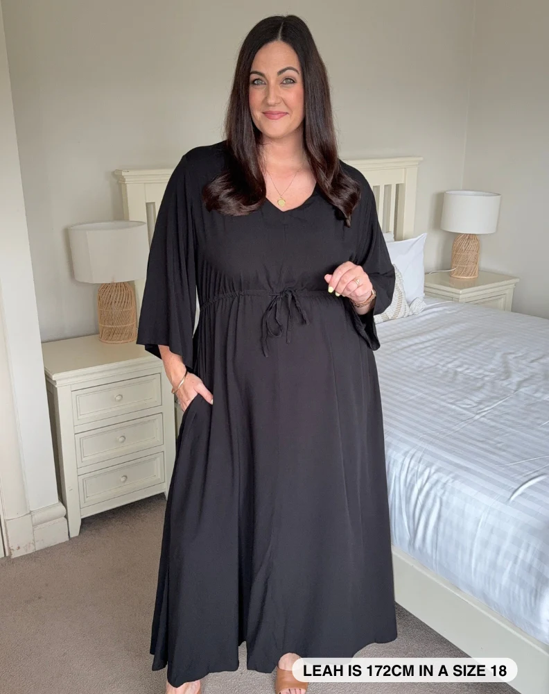 Zoe Dress With Pockets - Black - Image 3