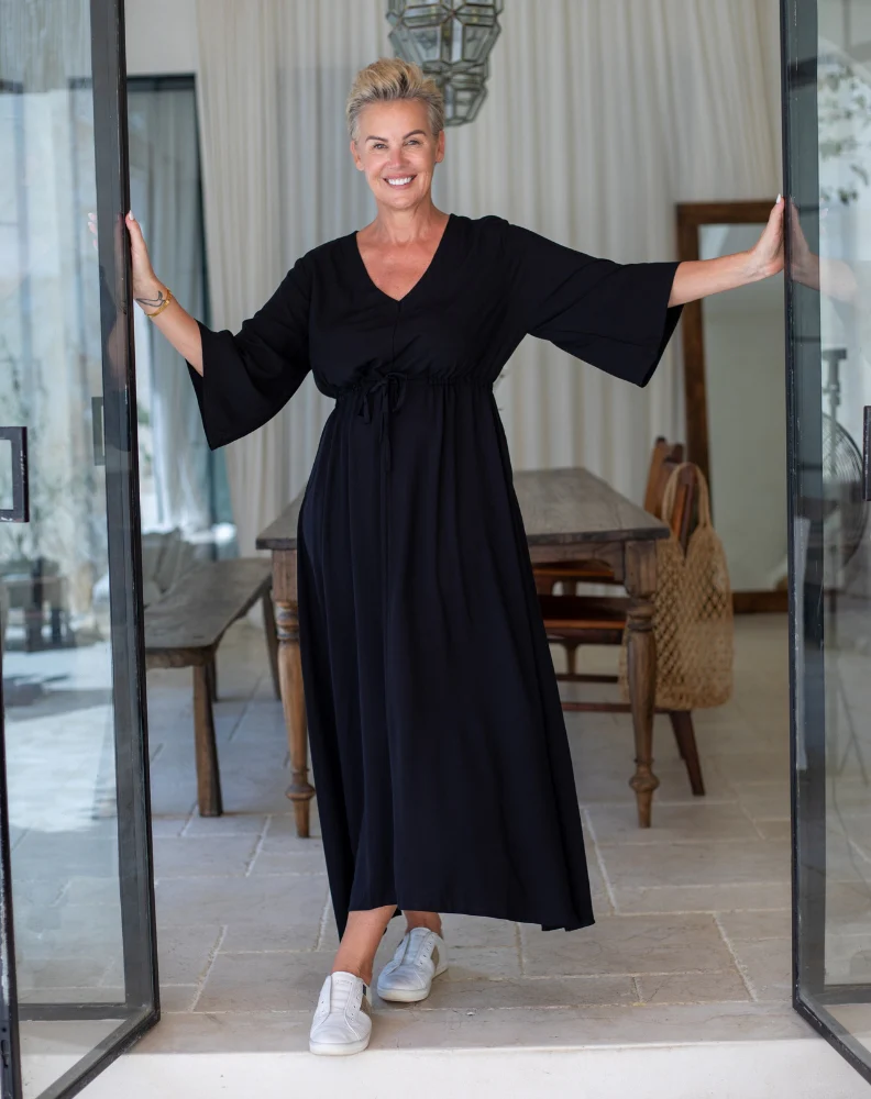 Zoe Dress With Pockets - Black - Image 4