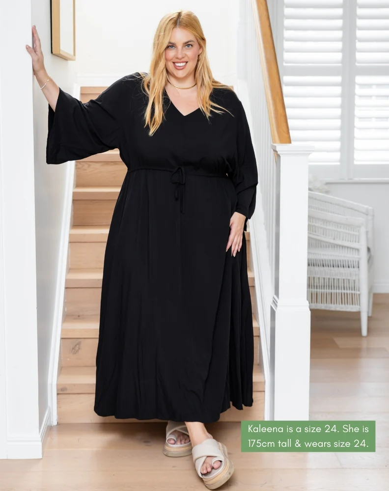 Zoe Dress With Pockets - Black - Image 9
